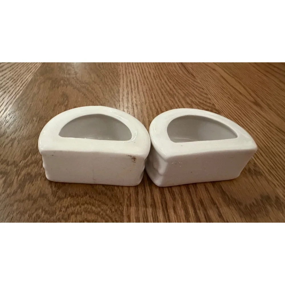 Totally Today Ceramic Napkin Rings White set of 2